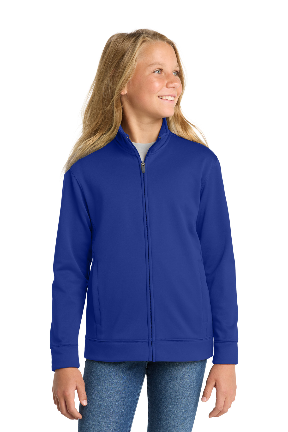 Sport-Tek Youth Sport-Wick Fleece Full-Zip Jacket. YST241 12