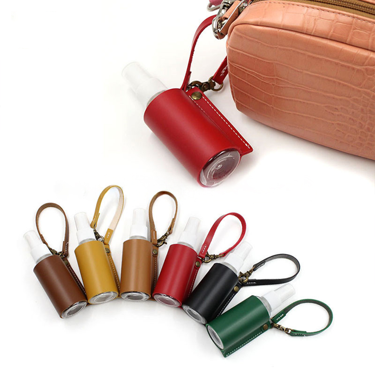 Alcohol Perfume Hand Sanitizer Refill Spray Bottle Keychain 12
