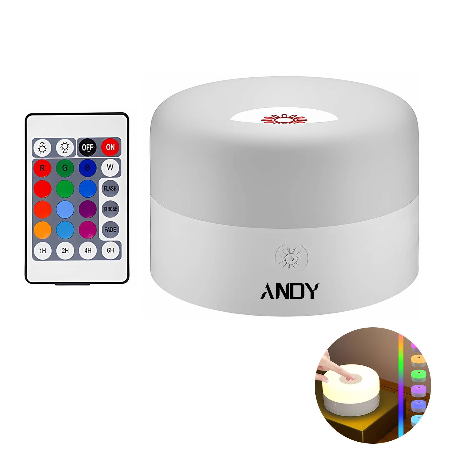 Remote Control Light Bedside Touch Sensor Night Lamps 2