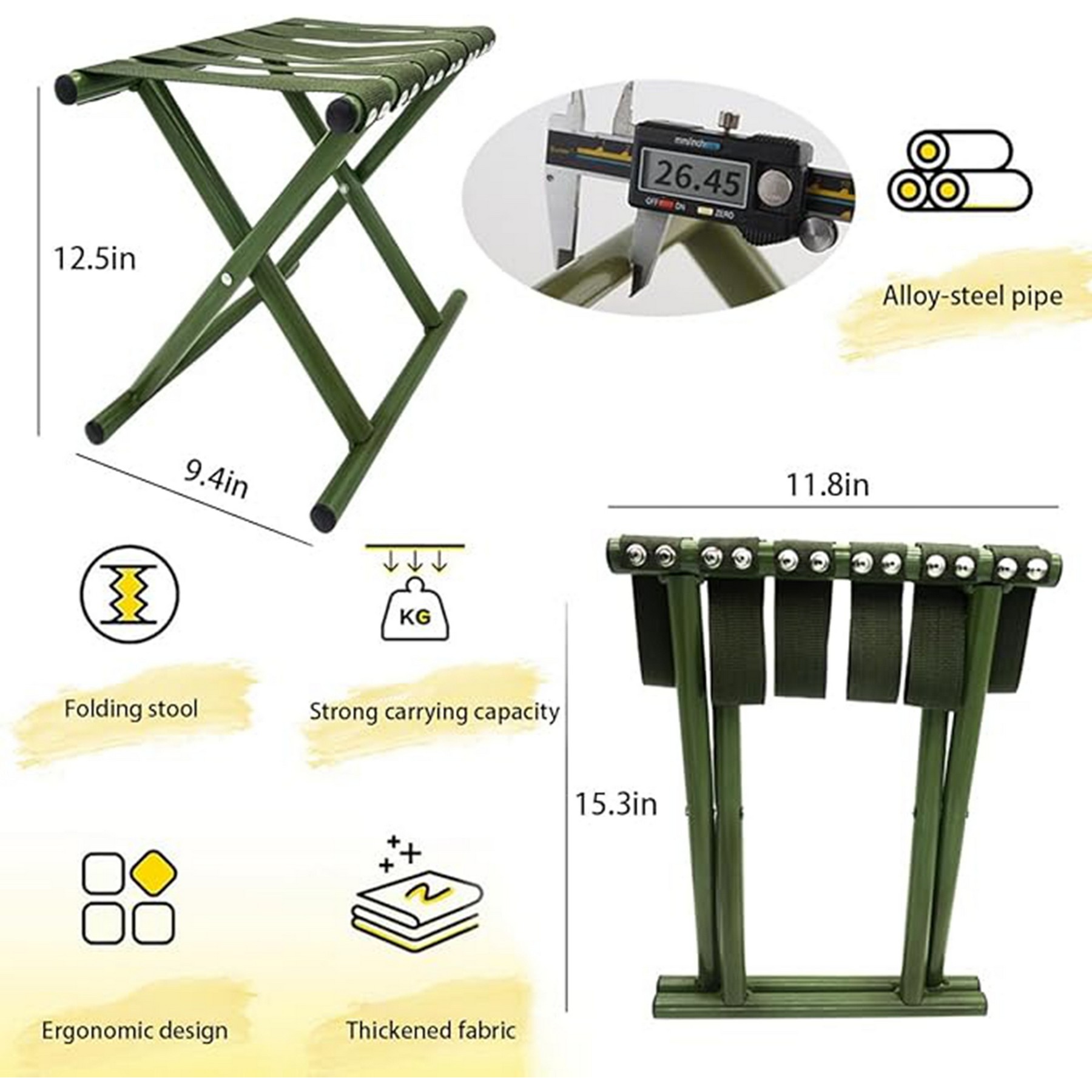 Military Green Outdoor Portable Chair 2