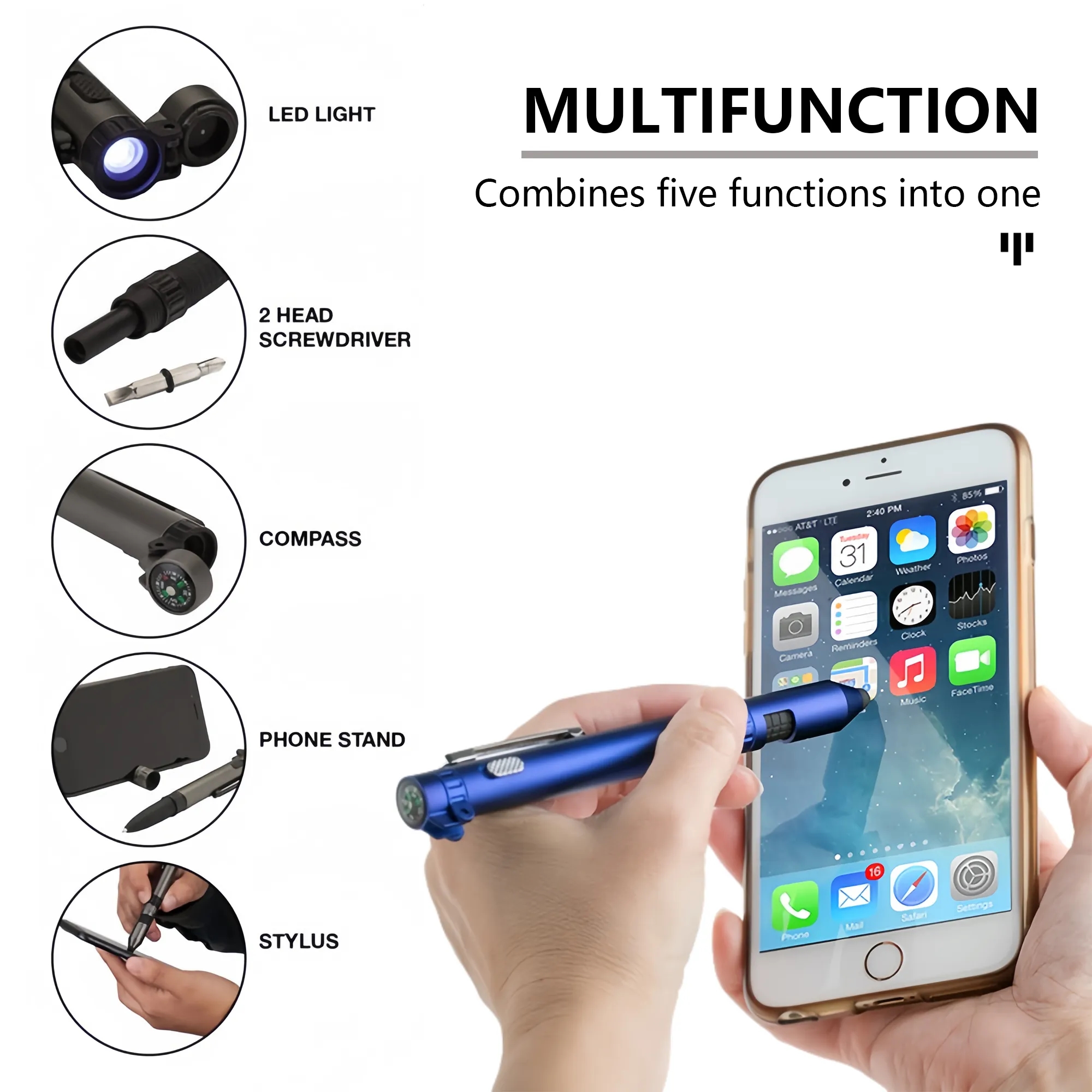 6 In 1 Multi Function Tool Pen 6