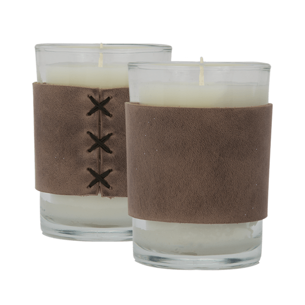 Harper 8 oz. Leather Wrapped Candle 34