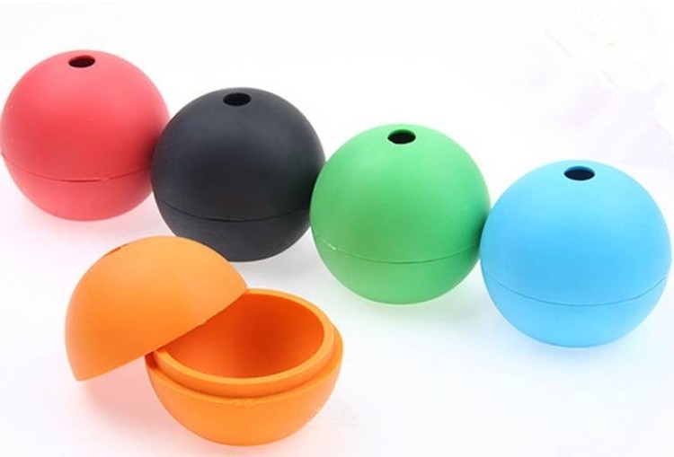 Ball Shape Silicone Ice Cube Tray Icing Mold Sphere with Lid 2