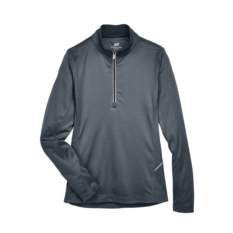 UltraClub Ladies Cool & Dry Sport Quarter-Zip Pullover 4