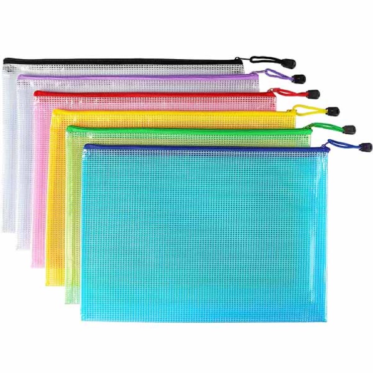Zipper Pencil Pouch Plastic Zip File Bags 2