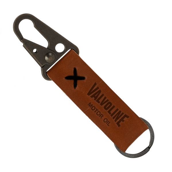 Busker Leather Keychain with Antique Nickel Carabiner 81