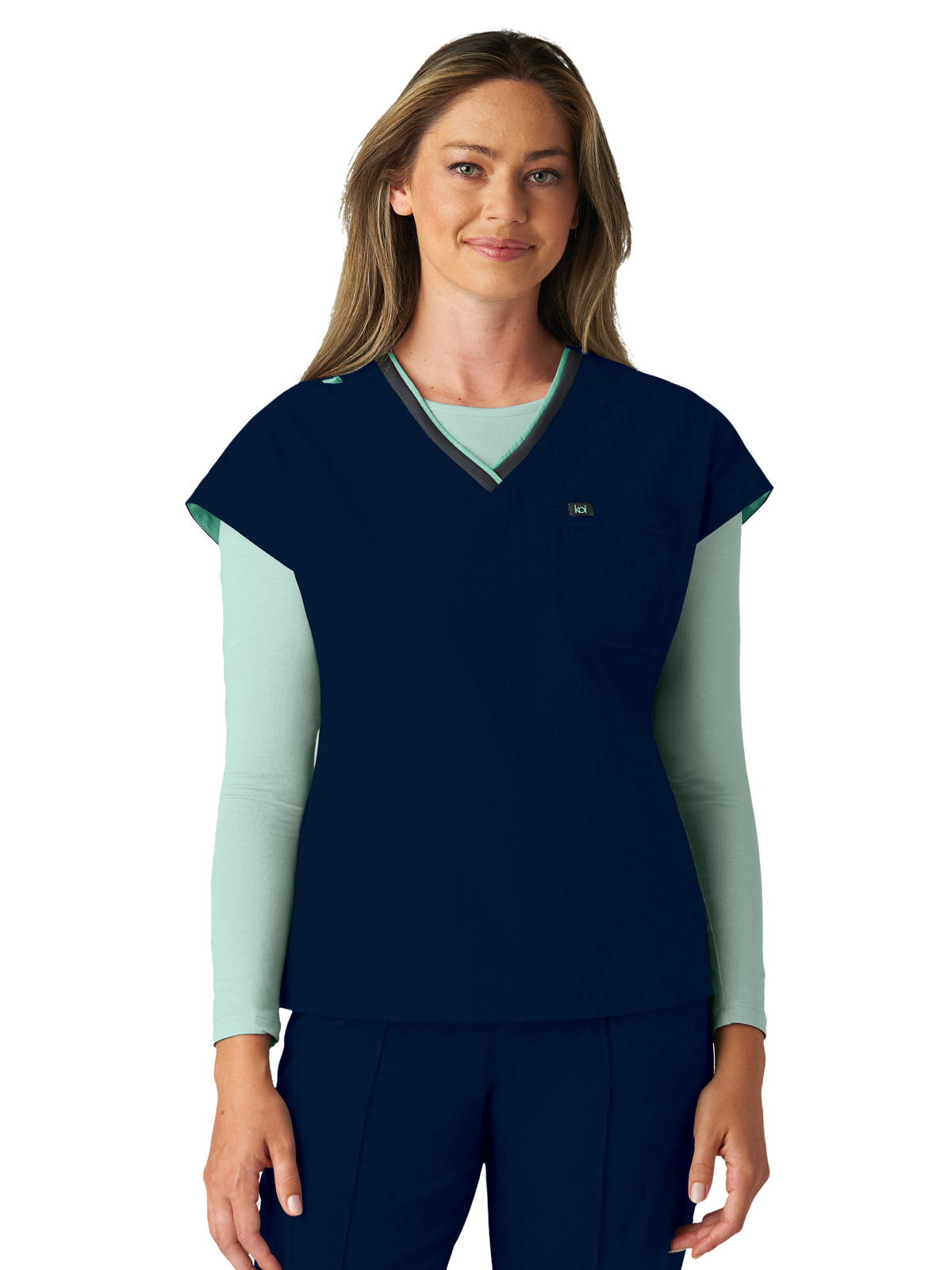 koi- Basics - Women's One-Pocket V-Neck McKenna Scrub Top
