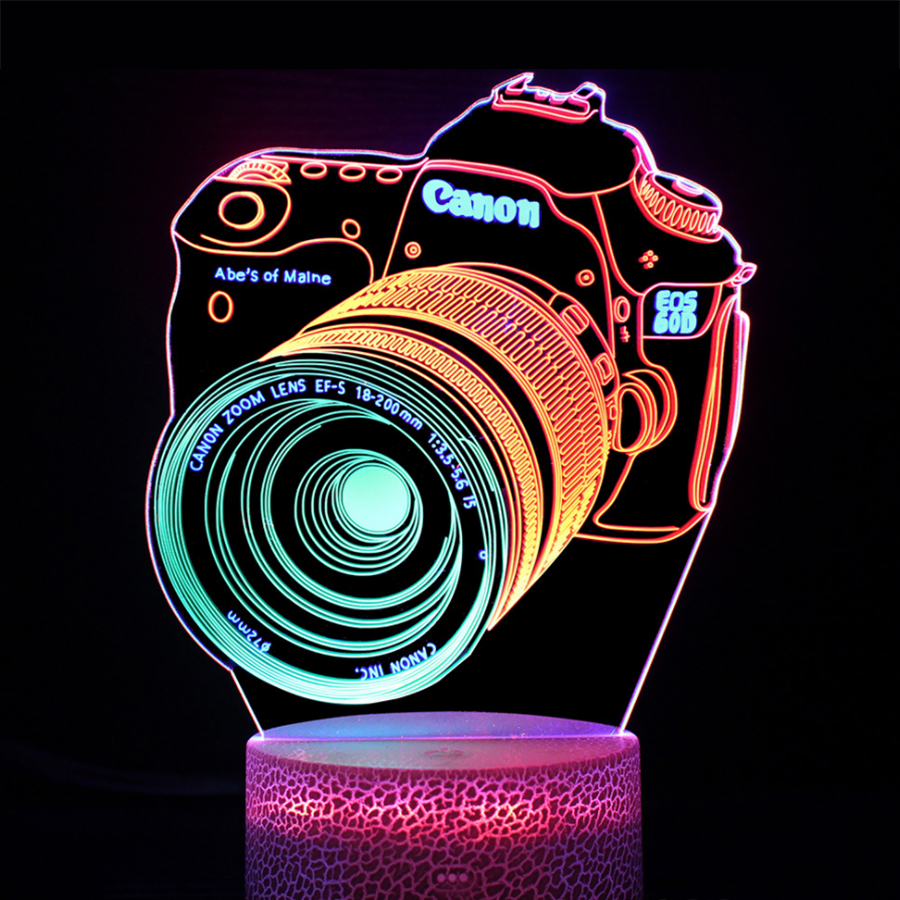 Customizable 3D LED Light With Interchangeable Acrylic Discs 4