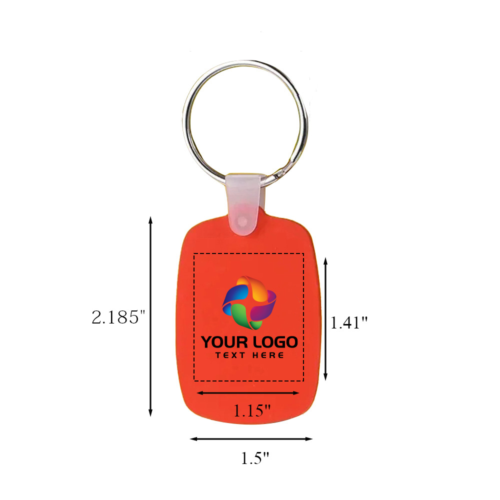 Oval Shaped Silicone Keychain 29