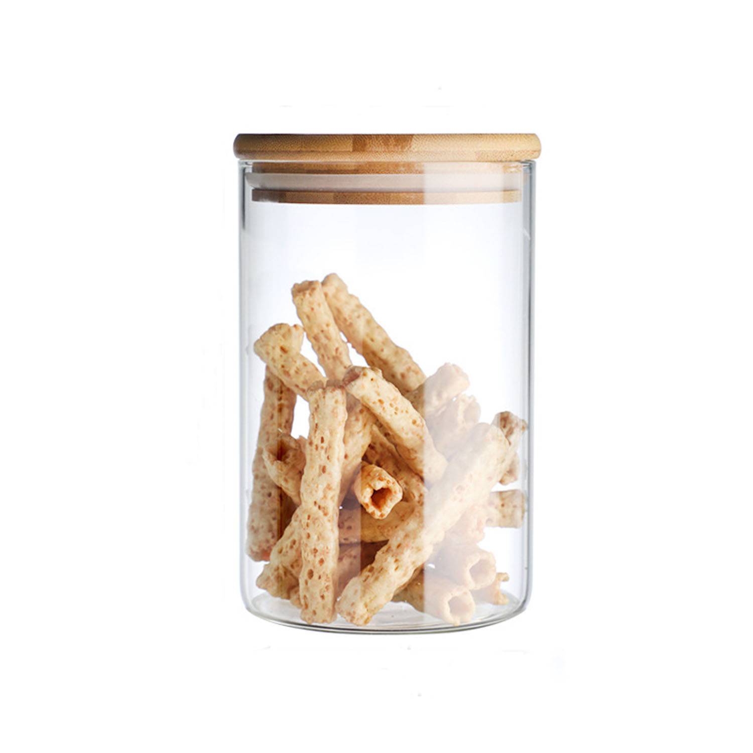 21/31/42oz Borosilicate Glass Jar Set w/ Bamboo Lid 4