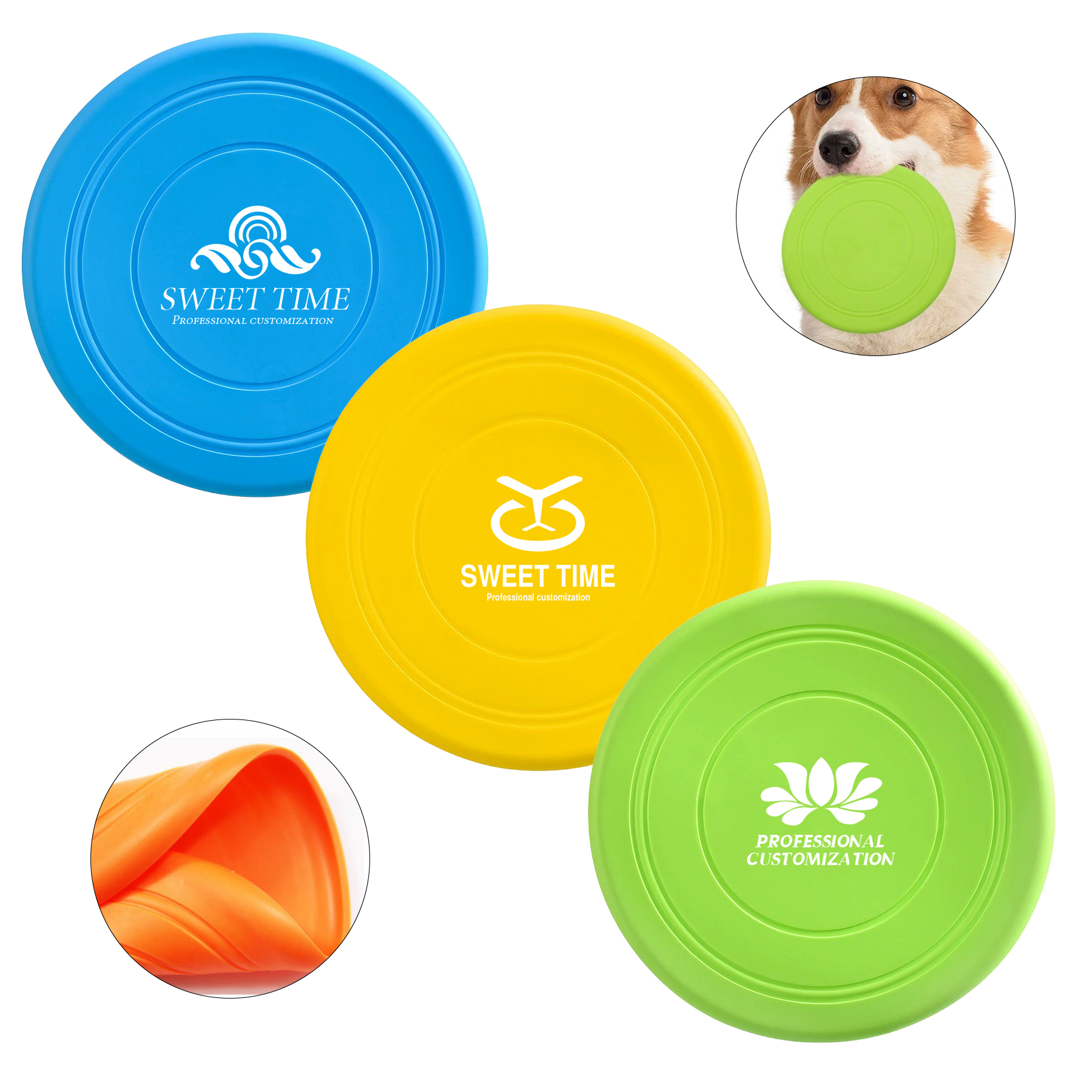 Customizable Silicone Pet Flying Disc 8