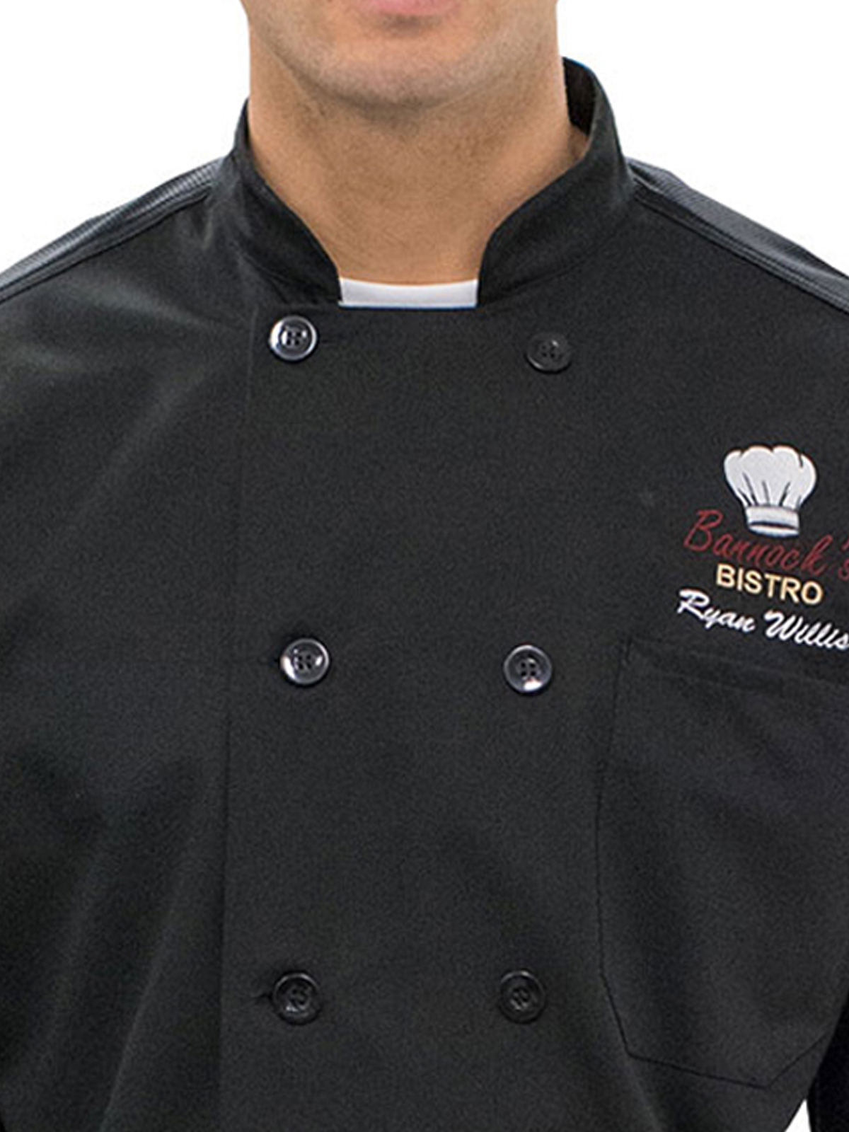 Edwards Industries - Unisex Long Sleeve Mesh Back Chef Coat 3