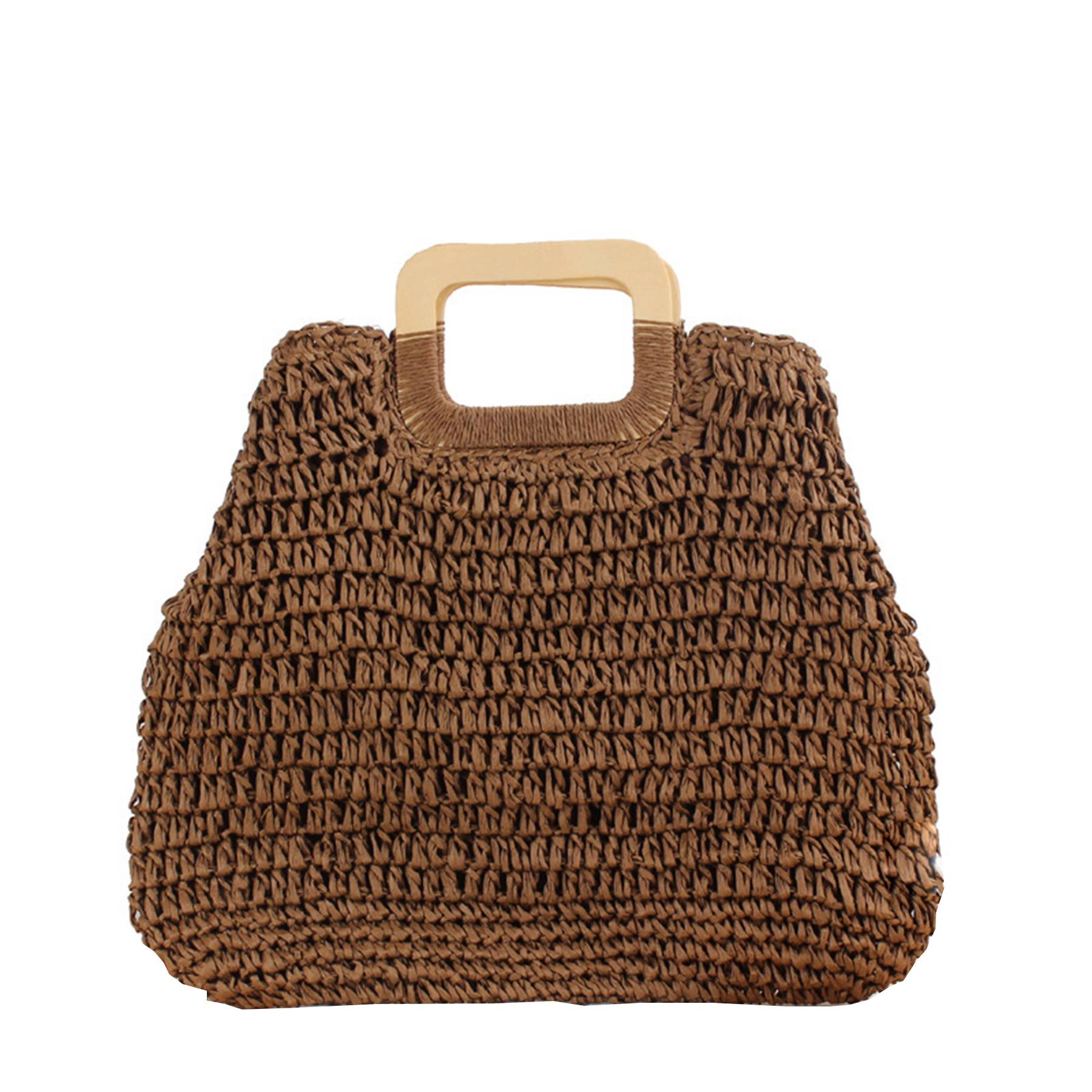 Straw Beach Handbags with Lining Pockets for Women 1