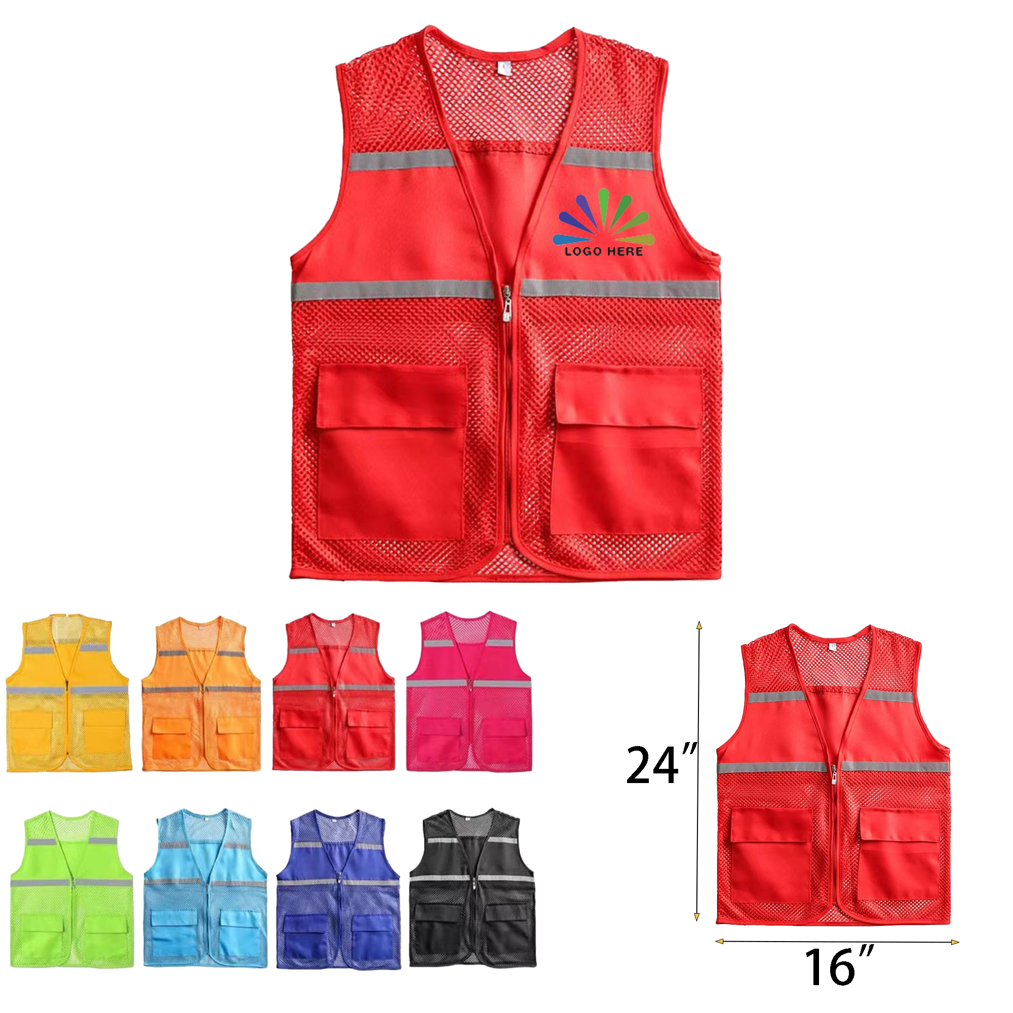 Customized reflective safety vest 2