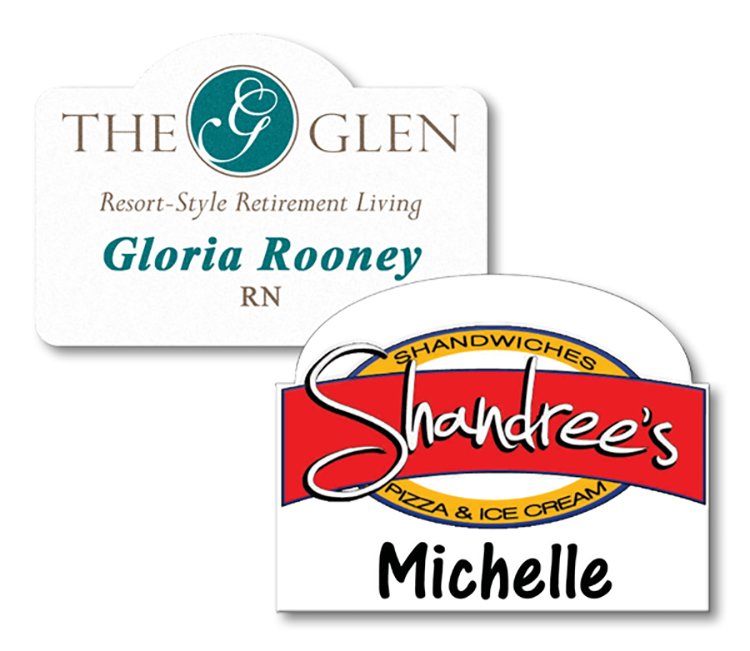 The Siren full color shaped name badge 6-9 sq" 3