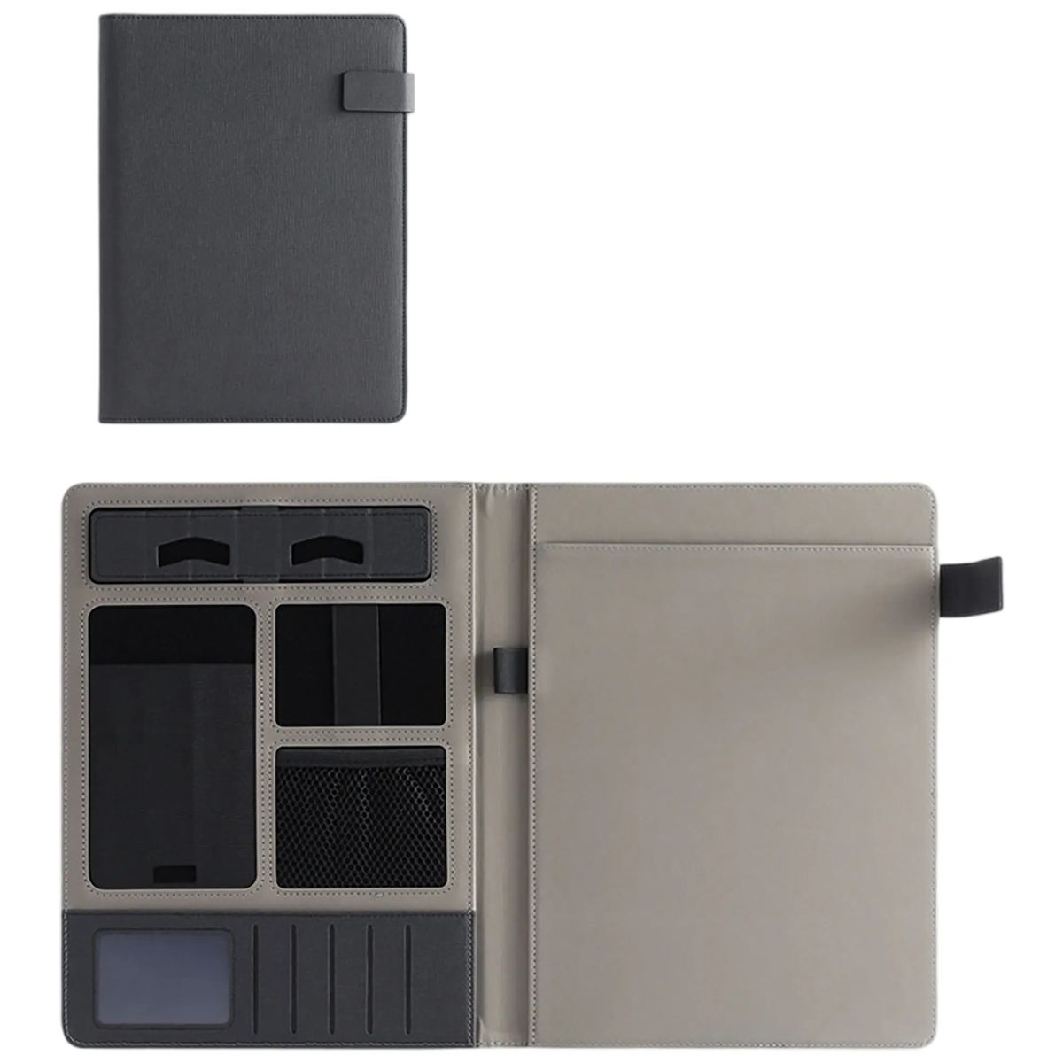 PU Folder with Pen Loop and Multi Pockets 3