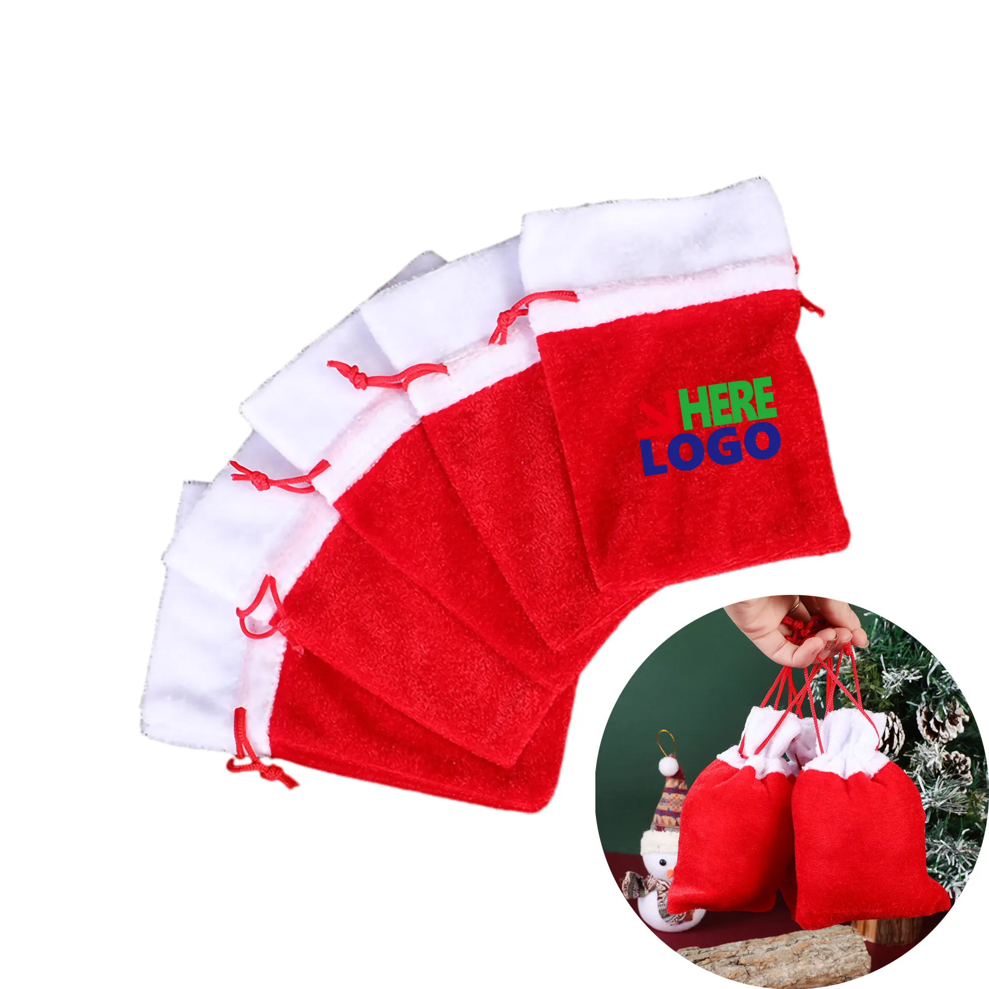Christmas Drawstring Gift Bag Reusable Party Supplies 2