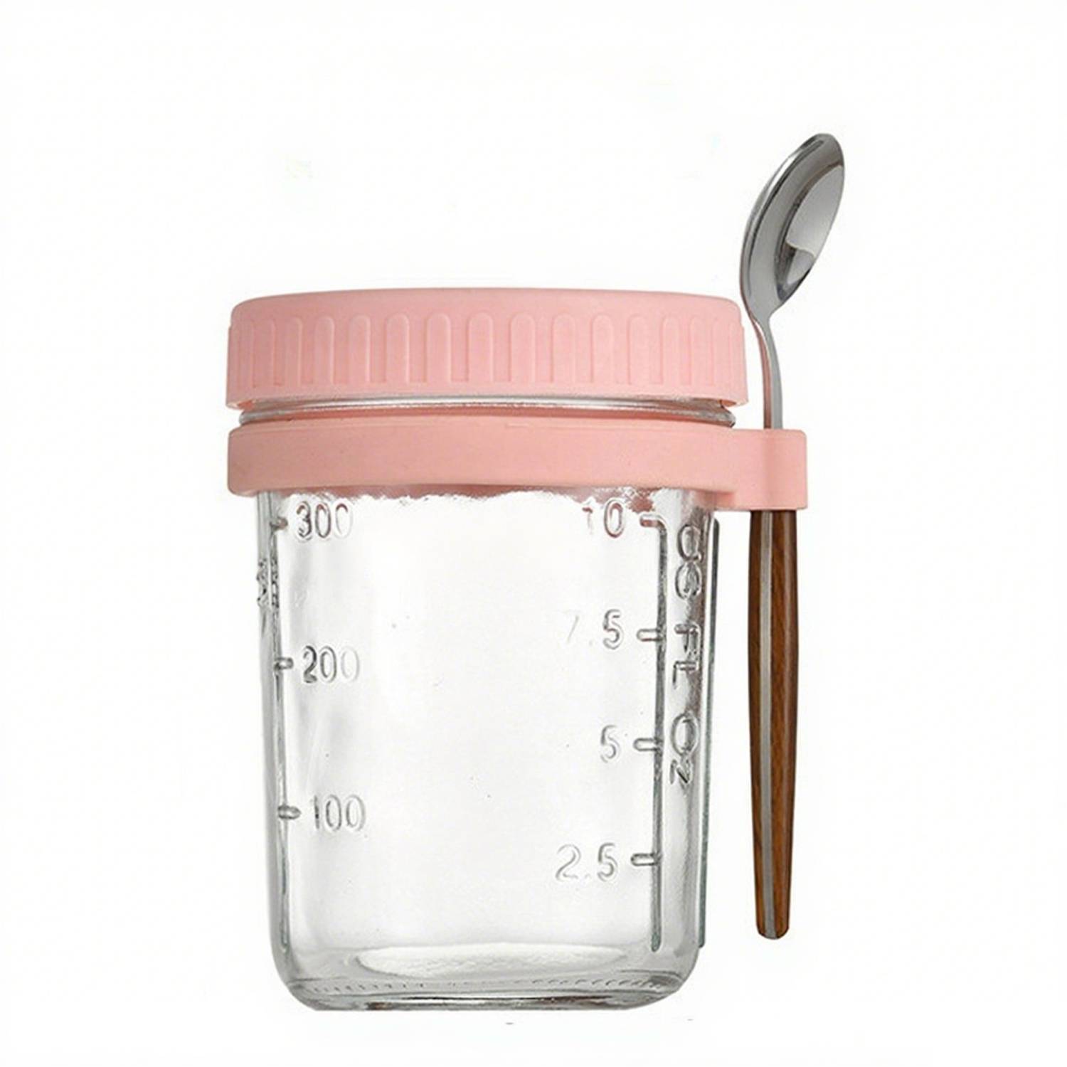 13oz Lead Free Glass Mason Jars w/Spoon 4