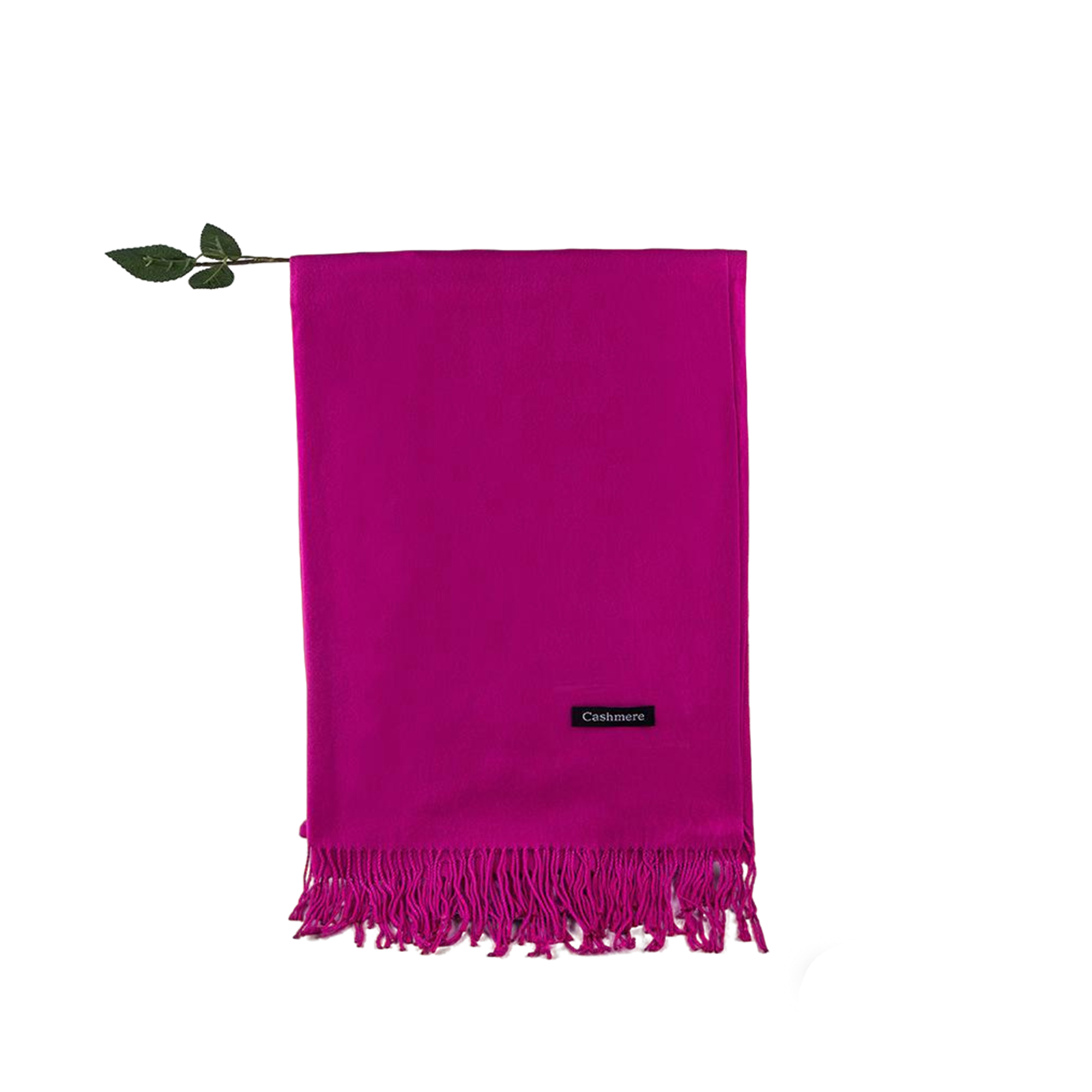 Soft Imitation Cashmere Woven Scarf With Fringe 71" By 28" 17