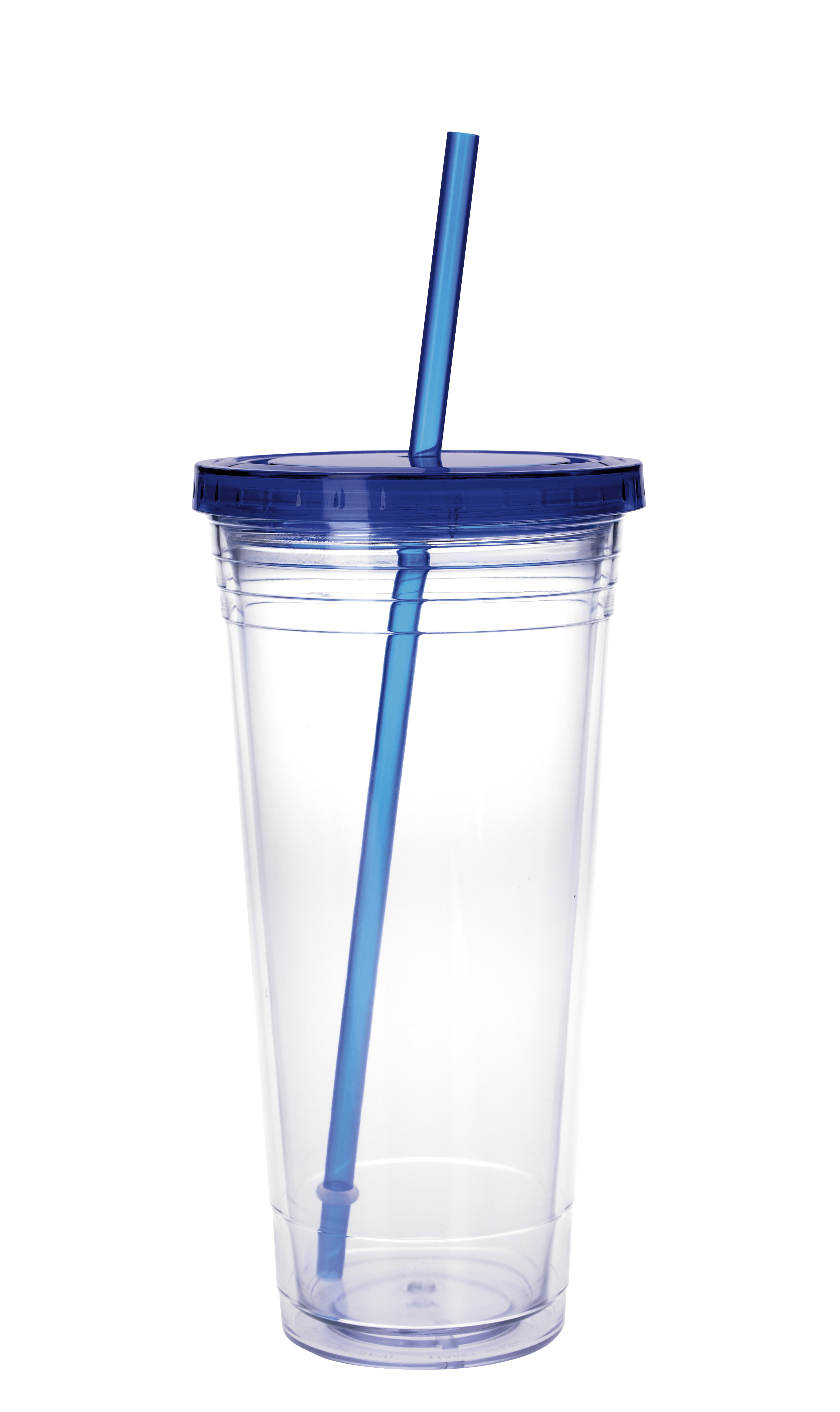 Good Value™ Clear Tumbler with Colored Lid - 24 oz.