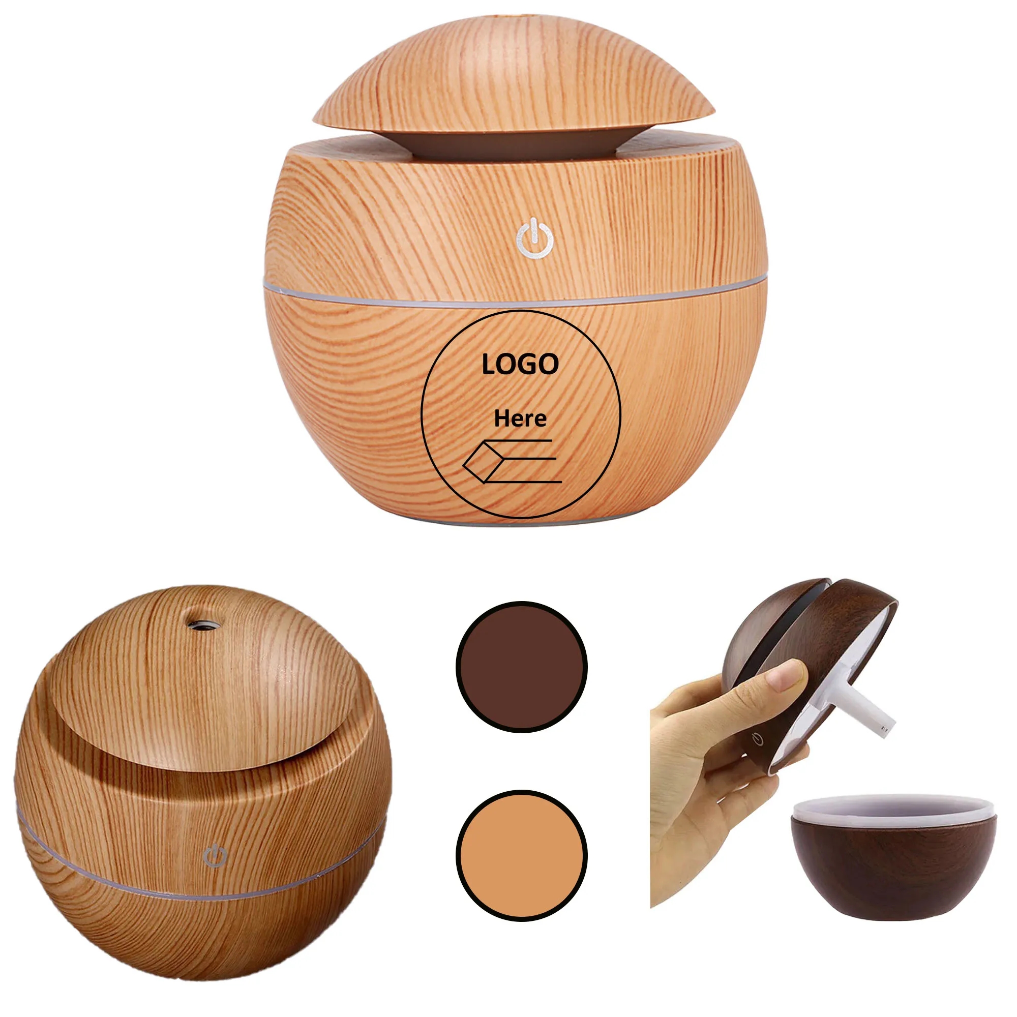Night LED Light Electric Essential Oil Diffuser - 130ml