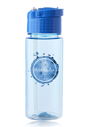 17 oz. Transparent Plastic Water Bottle with Carrying Handle 1