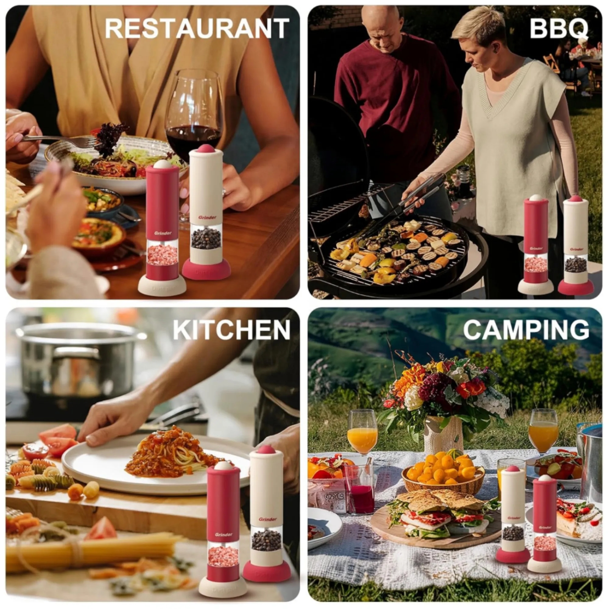 Spice Grinder Set - Multi - Color For Kitchen " 4