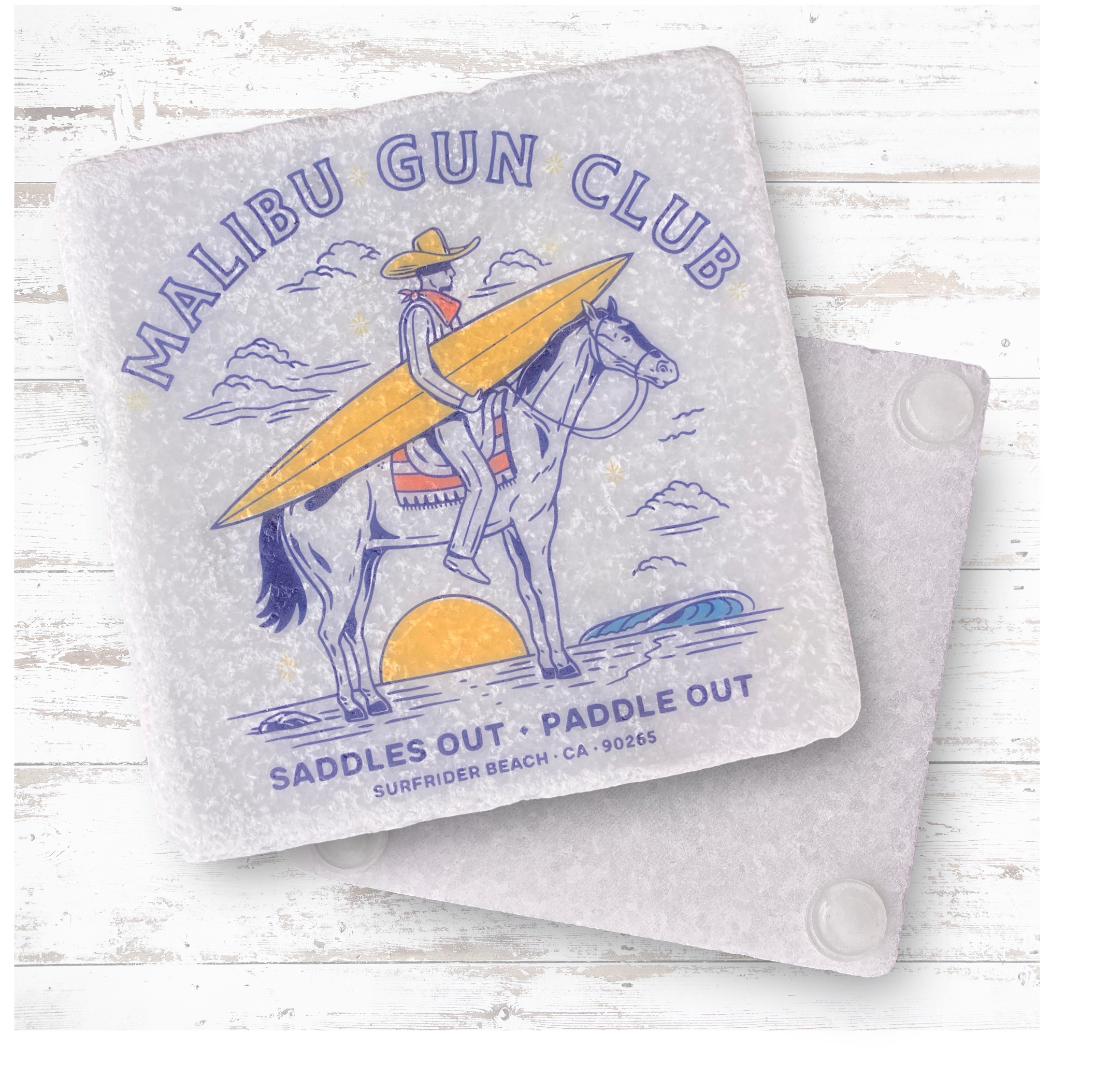 Square Coaster White Tumbled Marble 9