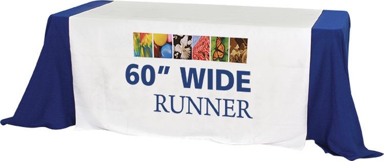 60" Wide 3-Sided Economy Coverage Table Runner