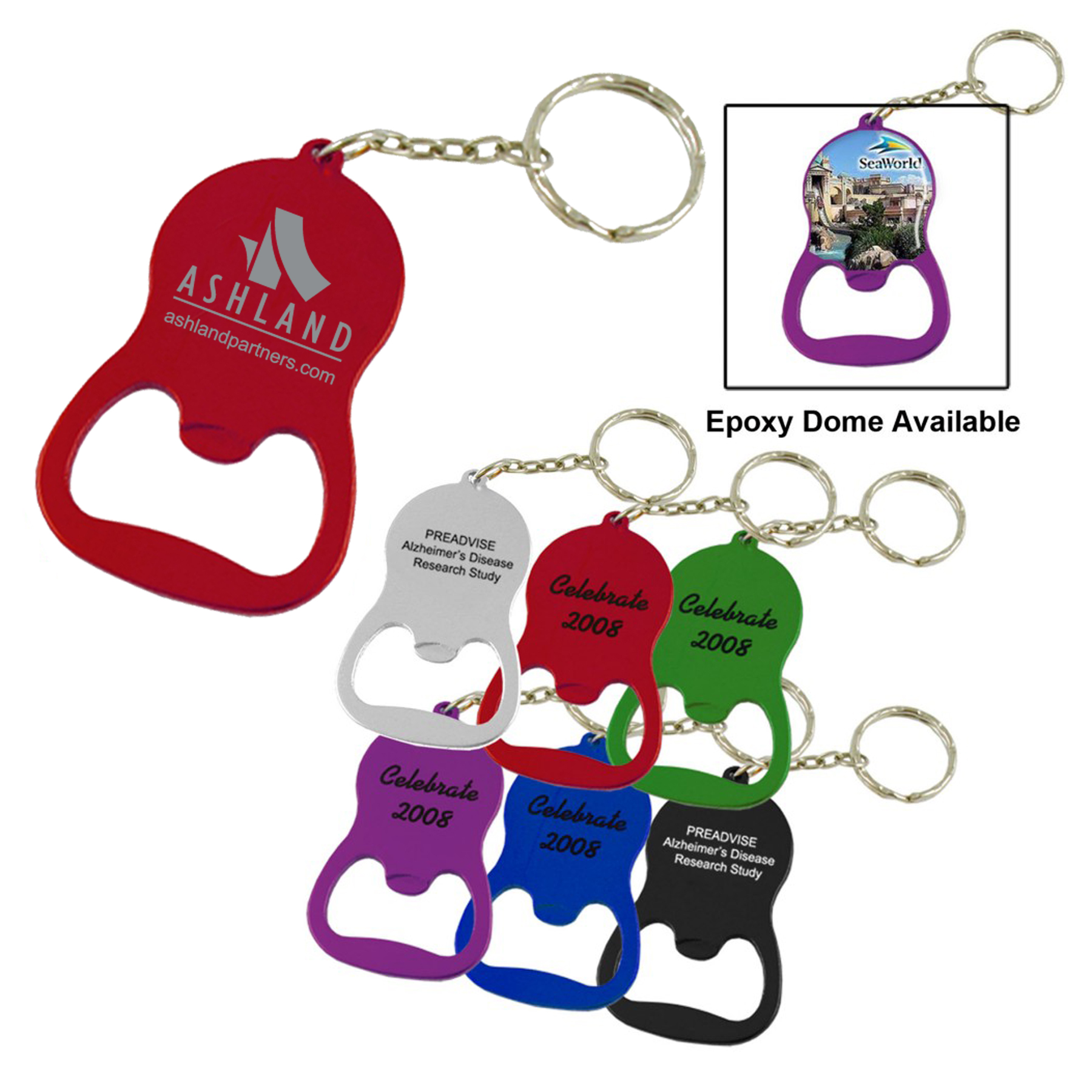 Calabash Bottle Opener W/Key Chain (Keychain, Key Chains) 3