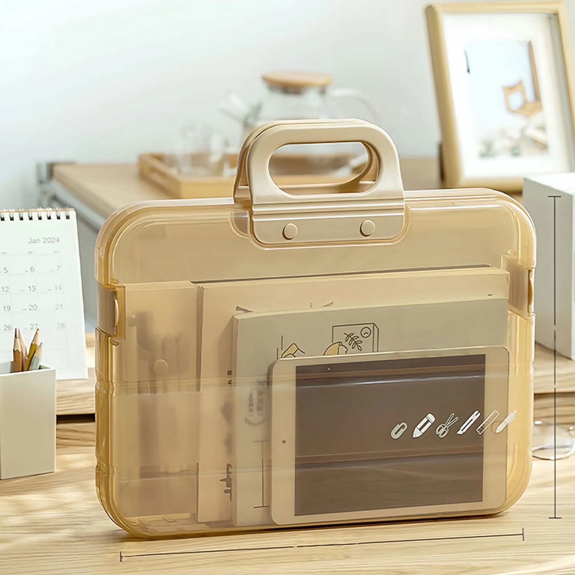 Double Lock Portable Document Folder With Waterproof Design 4