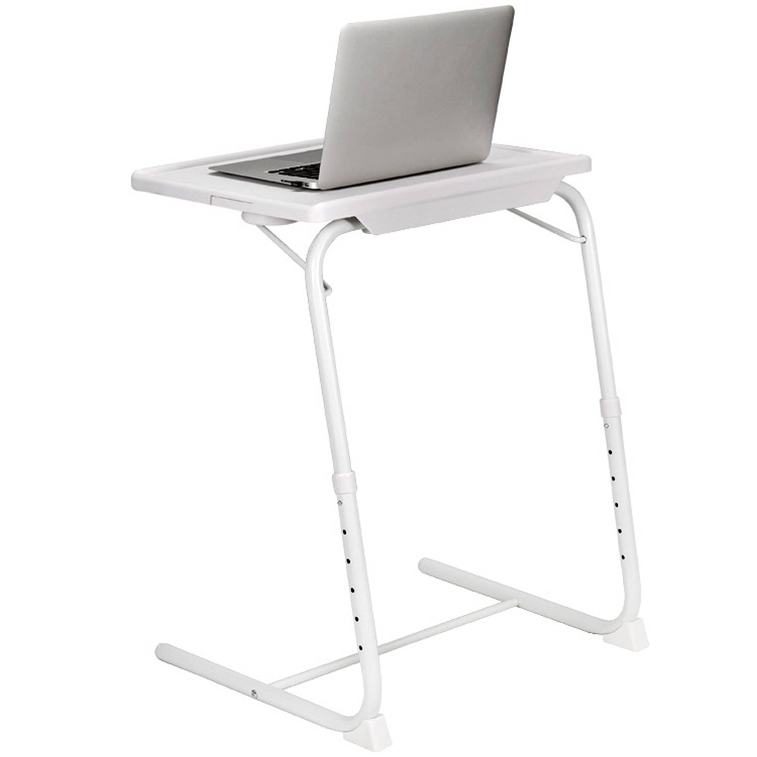 Adjustable Portable Folding Tray Table w/ Cup Holder 4