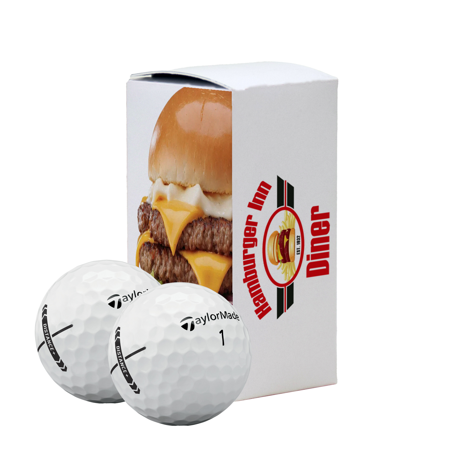 TaylorMade Distance + Golf Ball in Custom Two Ball Sleeve