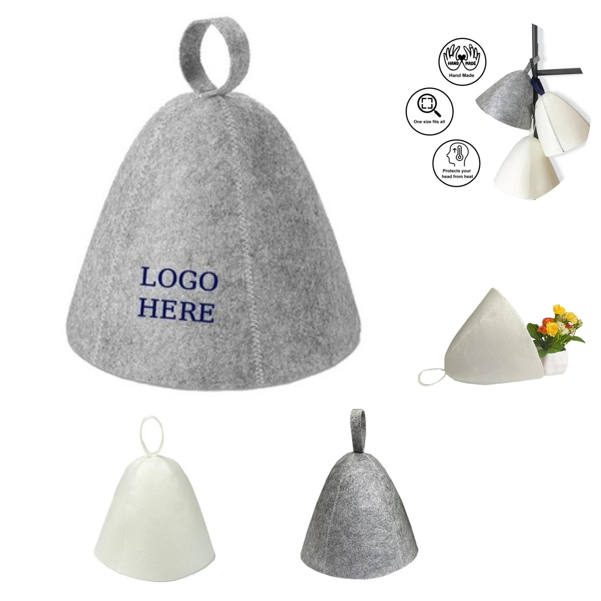 Felt sauna hat