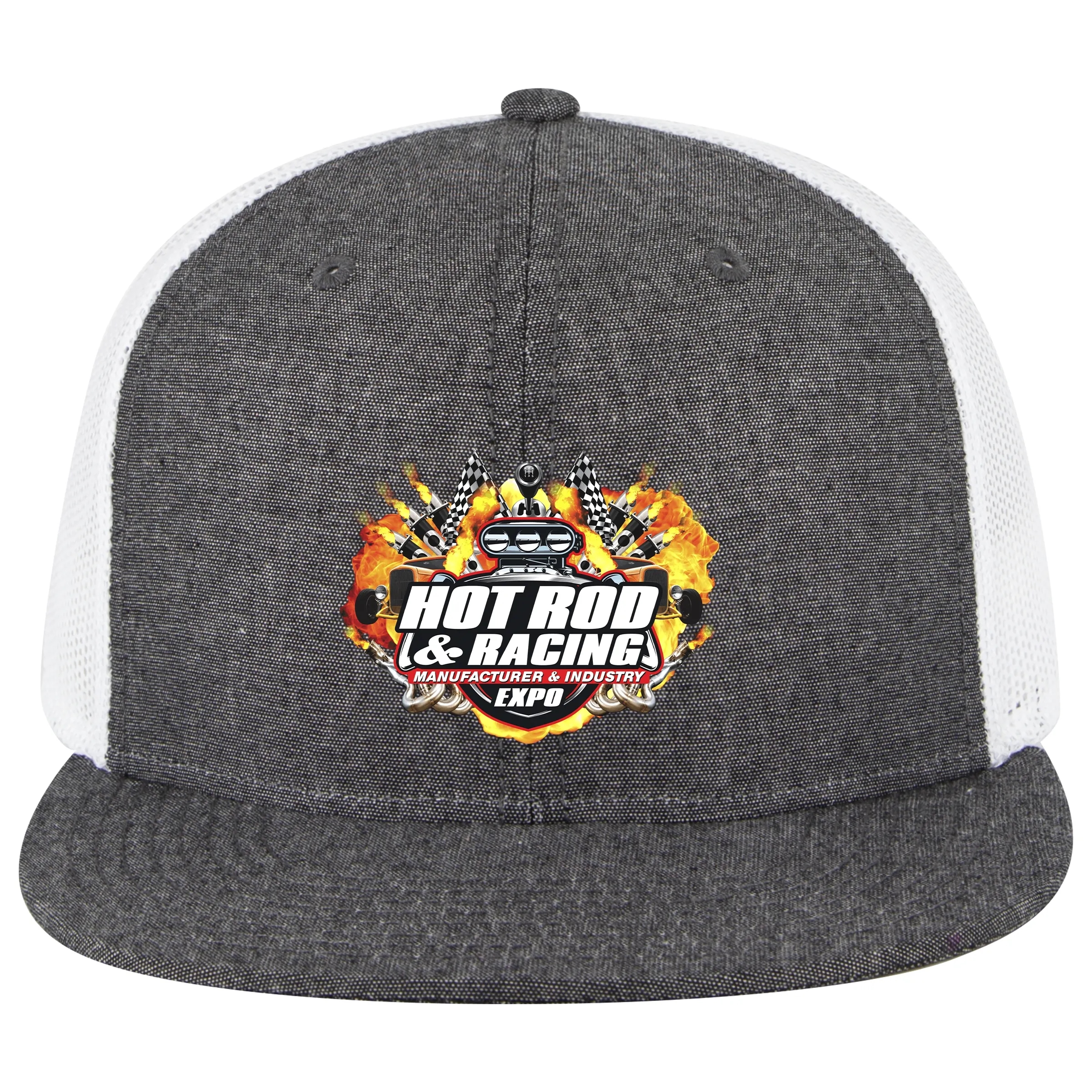 OTTO SNAP 6 PANEL MID PROFILE MESH BACK TRUCKER SNAPBACK HAT 32