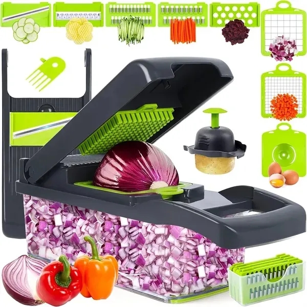15-Piece Vegetable Chopper Set with Storage Container 3