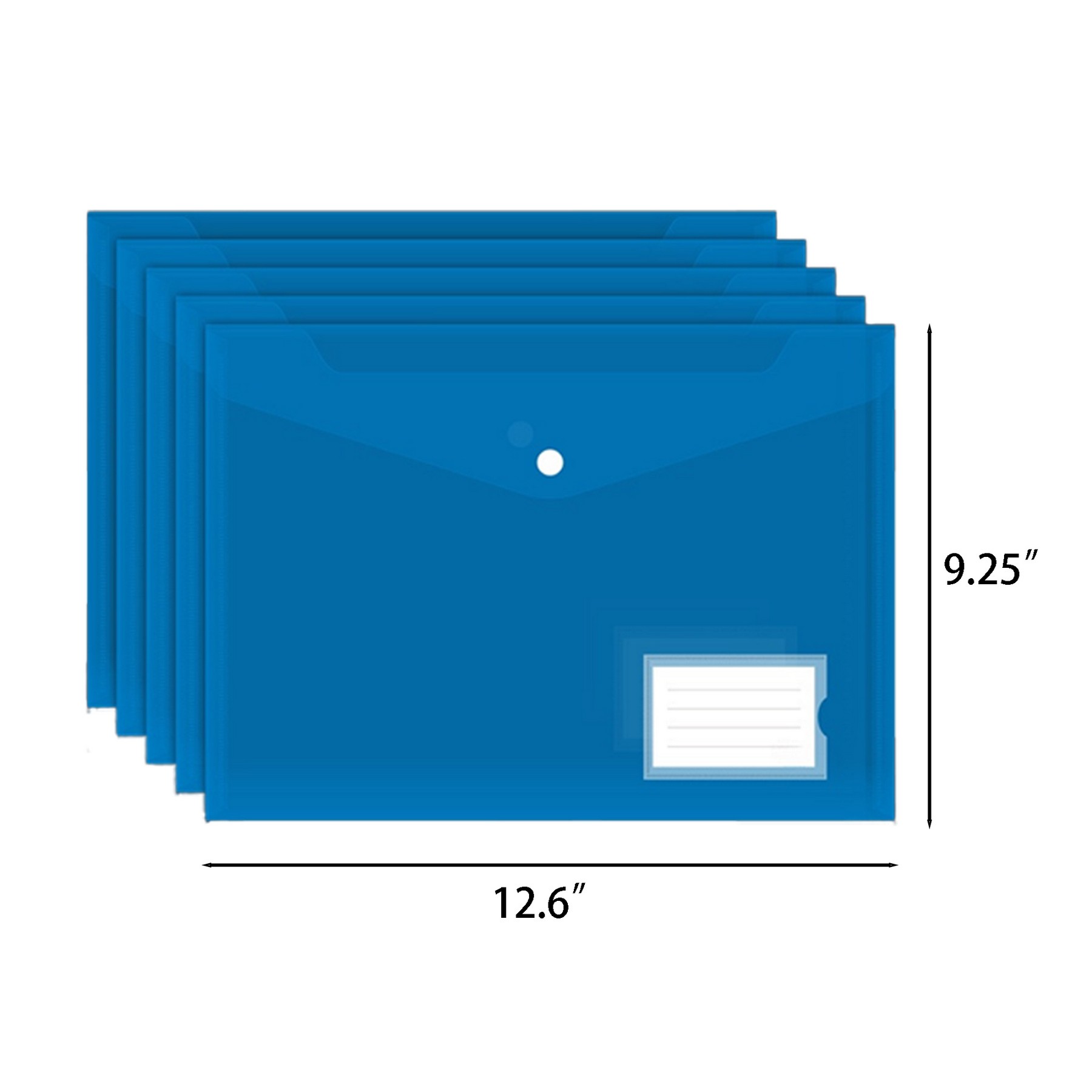 A4 Button Transparent Storage File Bag 5