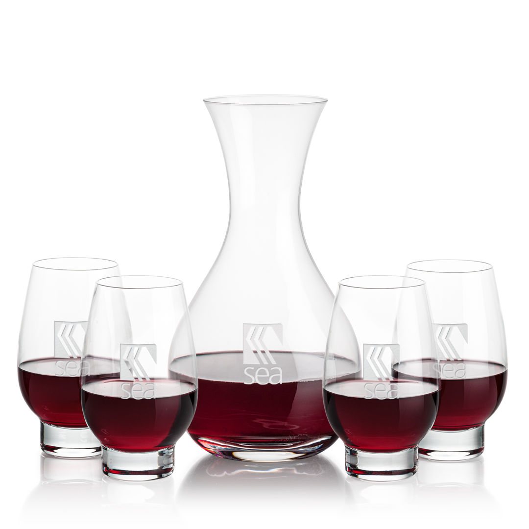 Adelita Carafe & Glenarden Stemless Wine 6