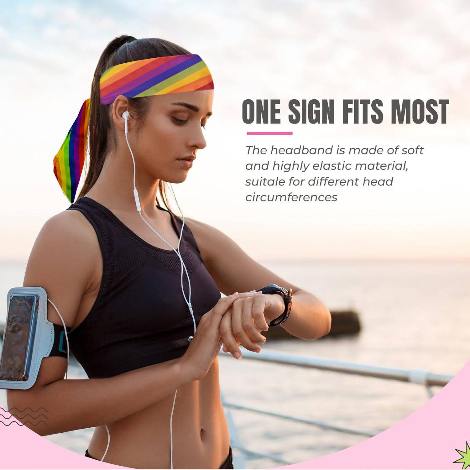 Adjustable Breathable Sweat-Wicking Sports Headband 6