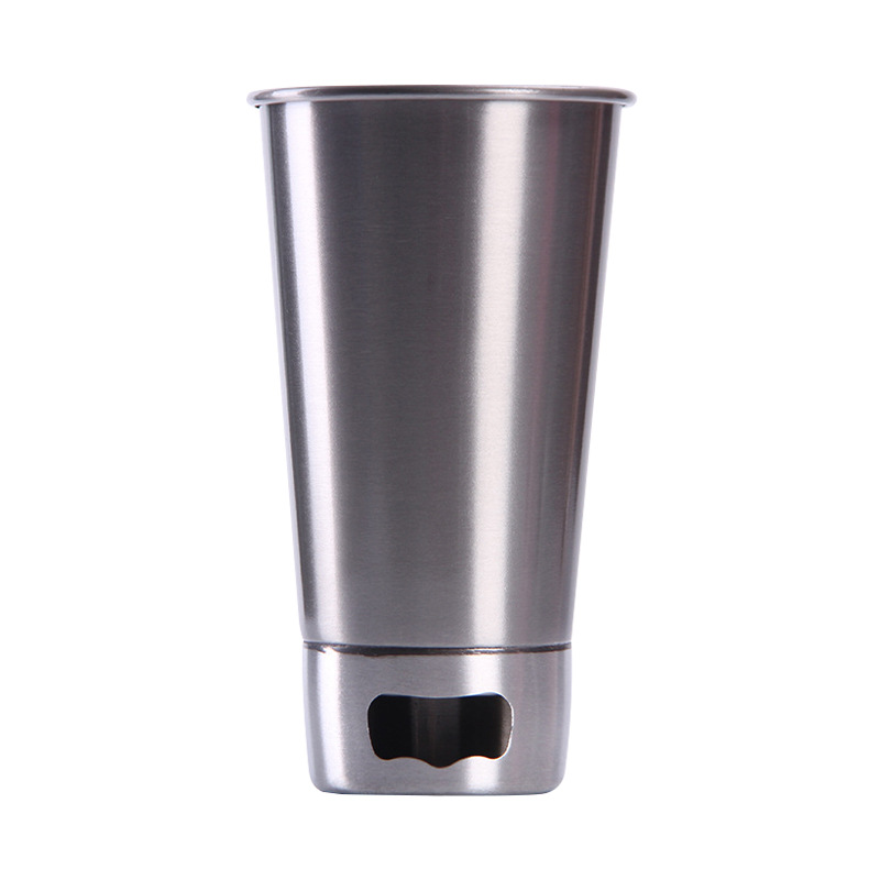 17 Ounce Pint Stainless Steel Beer Mug with Opener 6