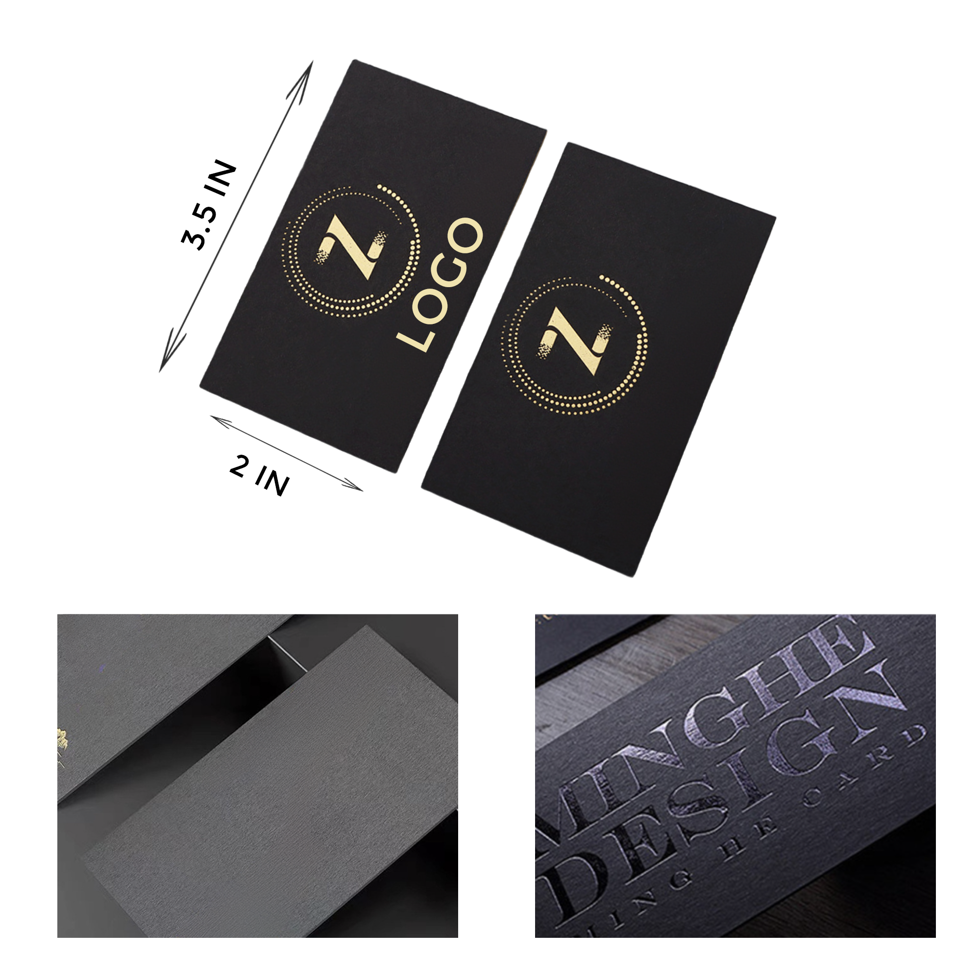 Elegant Black Card With Gold Foil Business Card 1