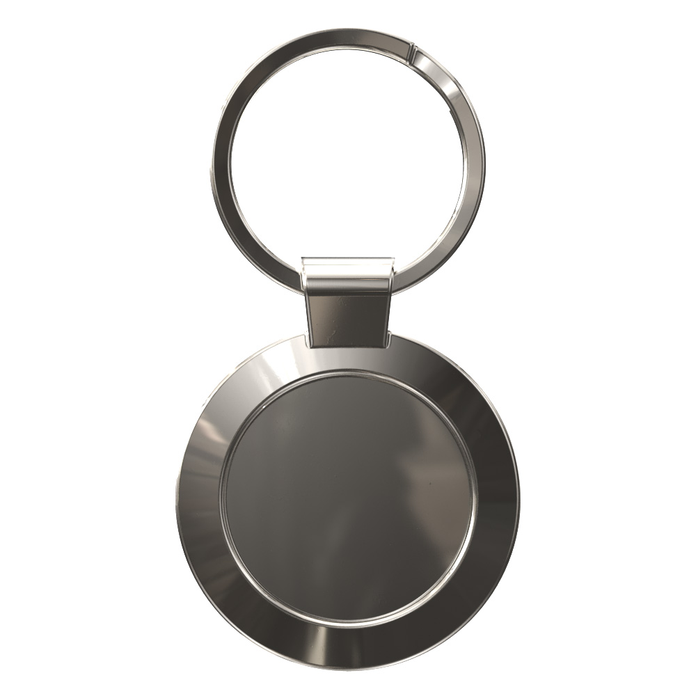 Vibraprint® Premium Bright Silver Round Key Tag 1