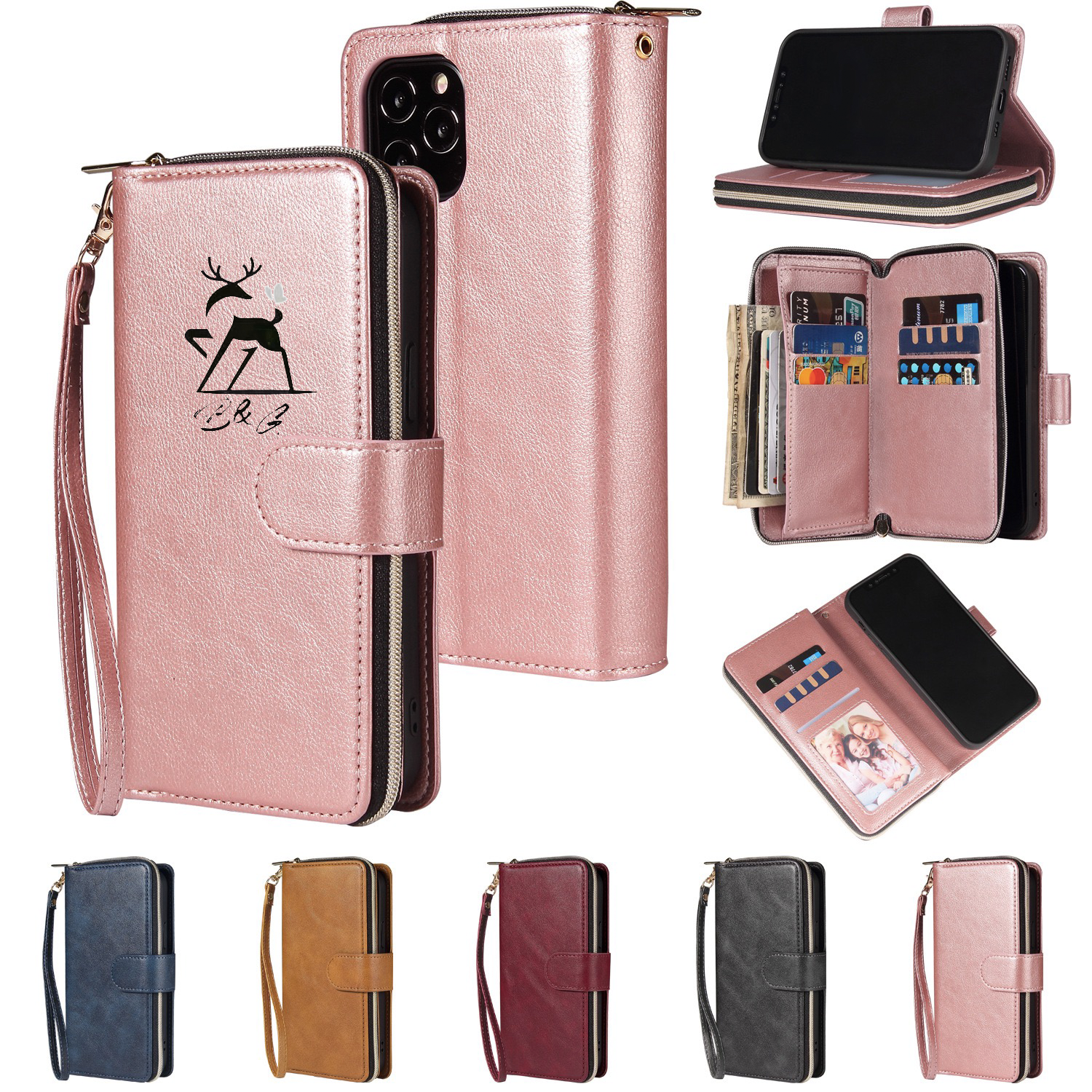 PU Leather Ultra-thin Wallet Phone Case