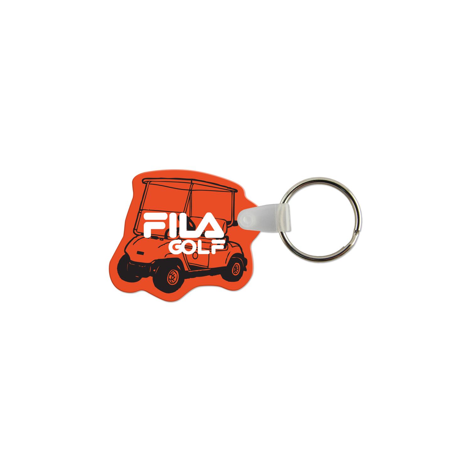 Golf Cart Shaped USA Made Vinyl Keychain 2