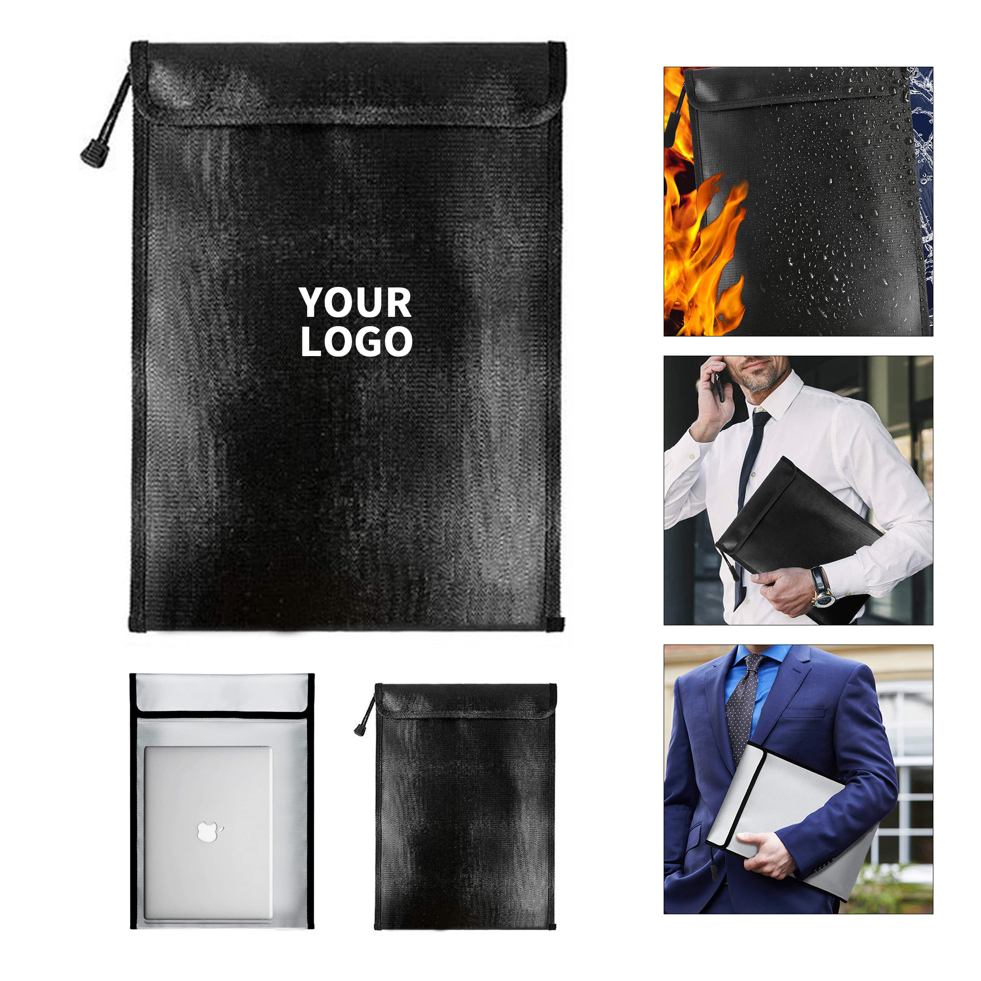 Fire Resistant Document Storage Pouch With Locking Closure 1