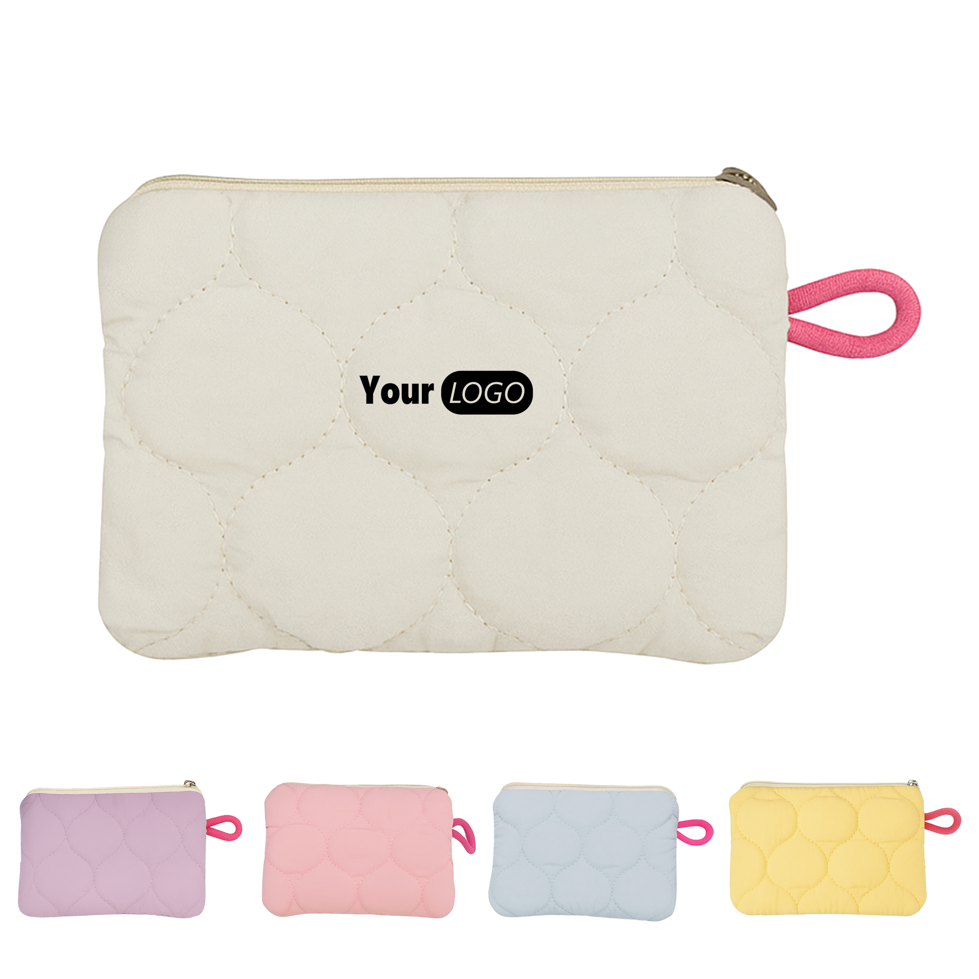 Quilted Zippered Mini Pouch 4