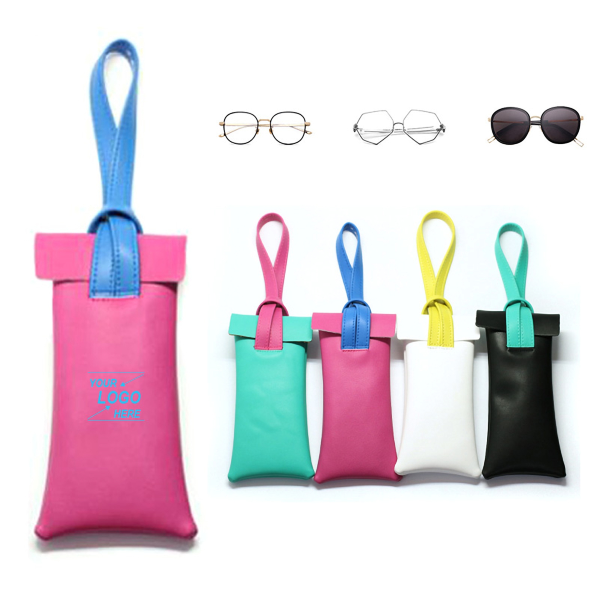Waterproof Polyurethane Eyewear Pouch w/Strap