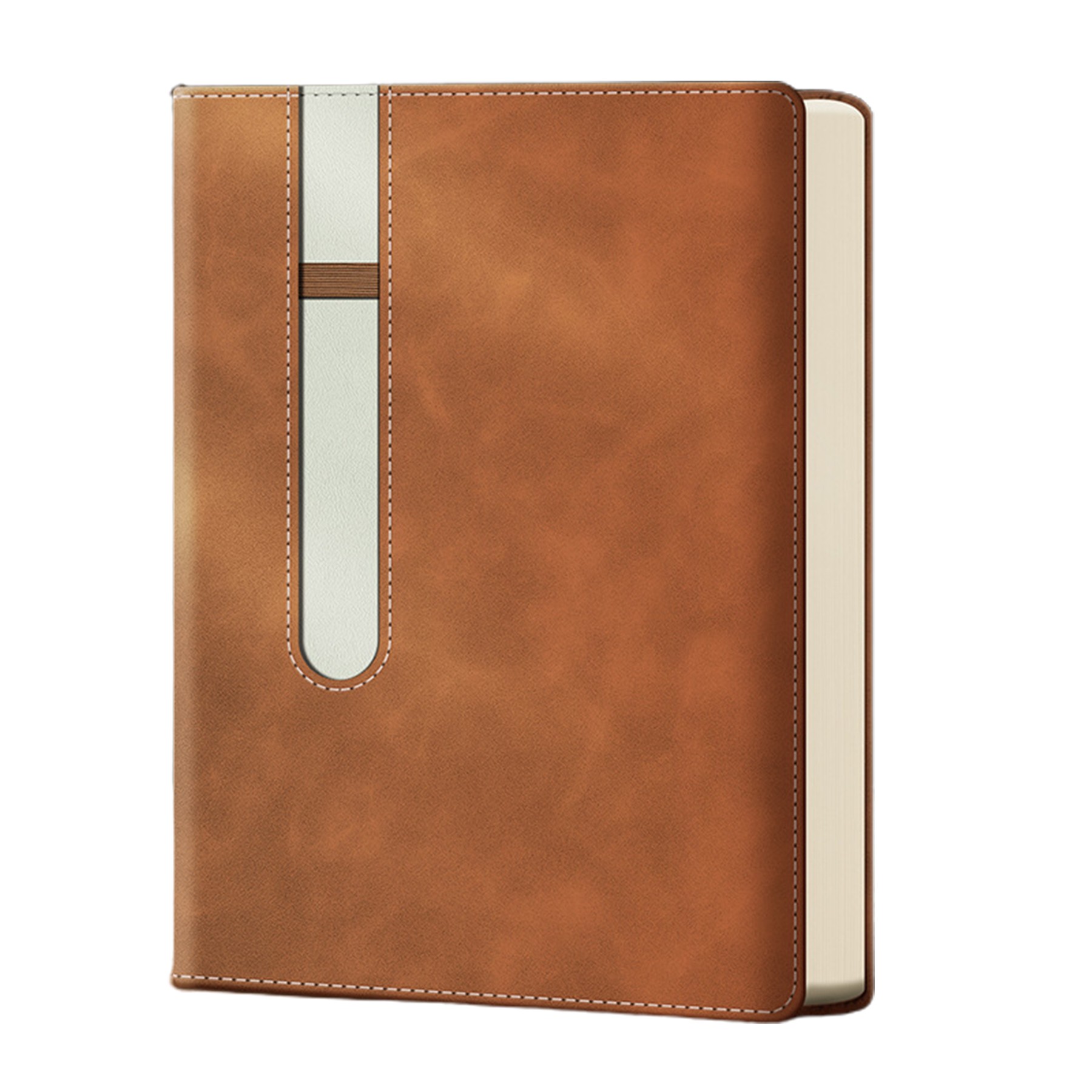 B5 Pu Leather Cover Notebook W/ Pen Holder 8