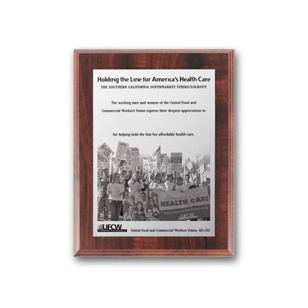 Metal Photo Plaq - Walnut Finish 3