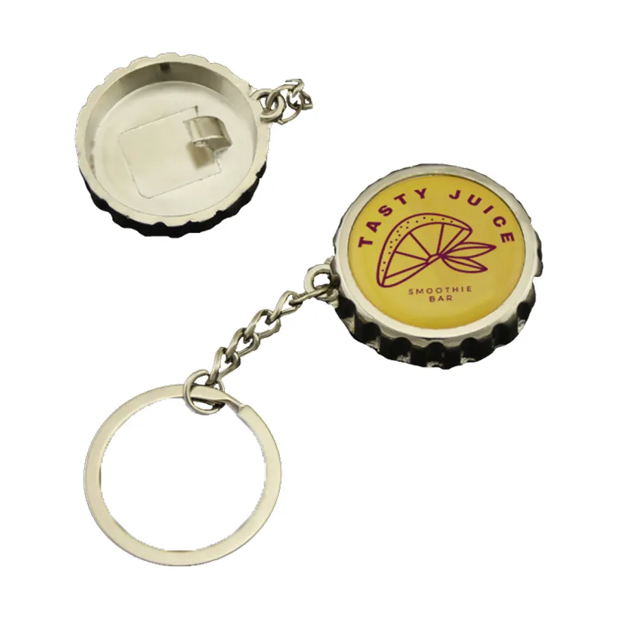 Cap-shaped Bottle Opener Keychain 2